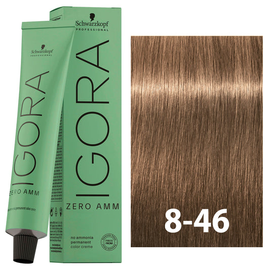 SCHWARZKOPF IGORA ZERO AMMONIA 8-46 60ML bottle with packaging