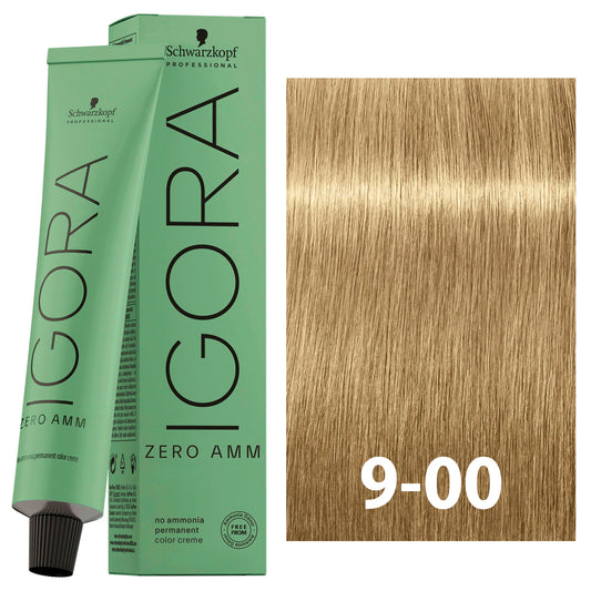 SCHWARZKOPF IGORA ZERO AMMONIA 9-00 60ML bottle with packaging