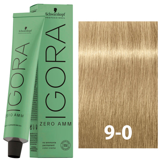 SCHWARZKOPF IGORA ZERO AMMONIA 9-0 60ML bottle with packaging