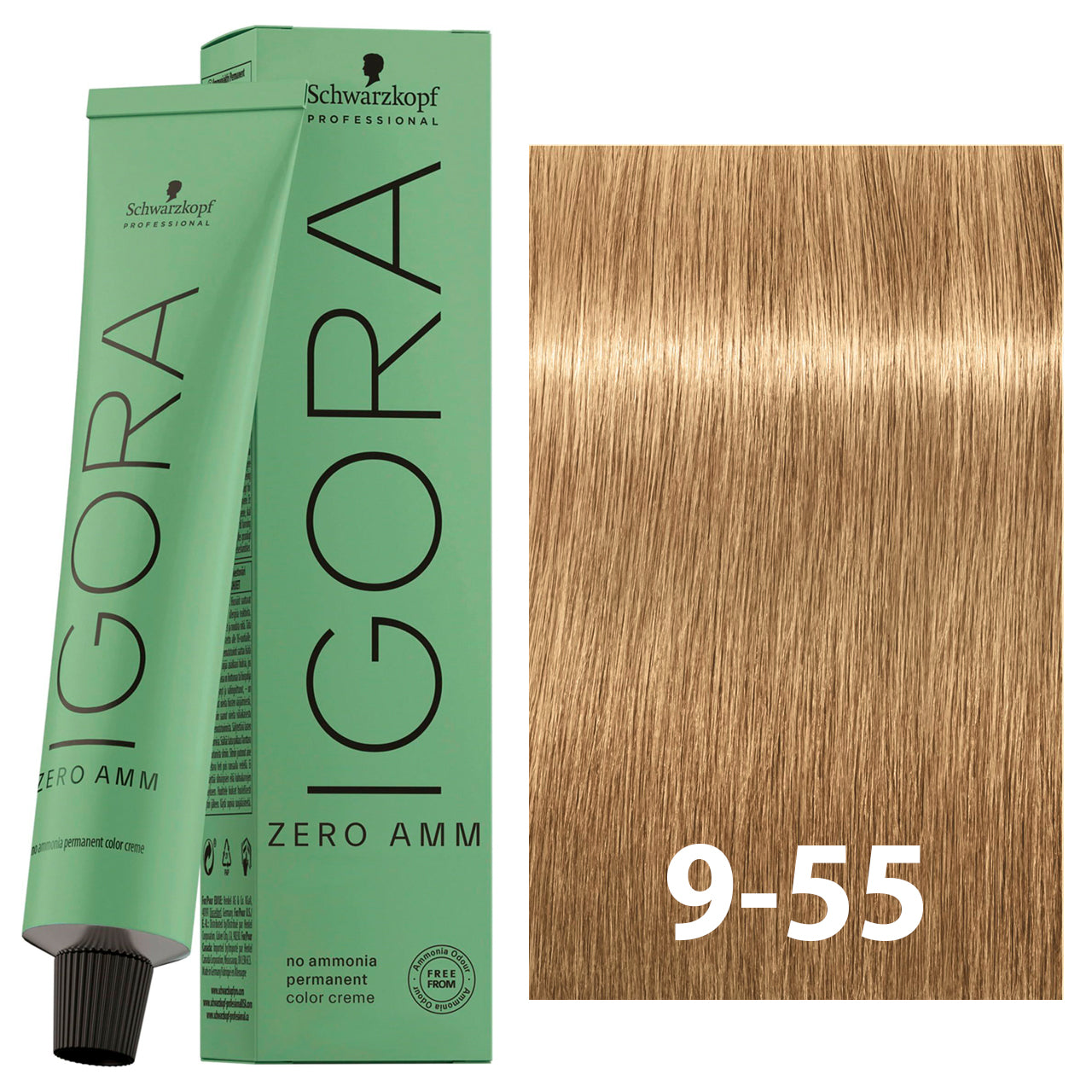 SCHWARZKOPF IGORA ZERO AMMONIA 9-55 60ML bottle with packaging