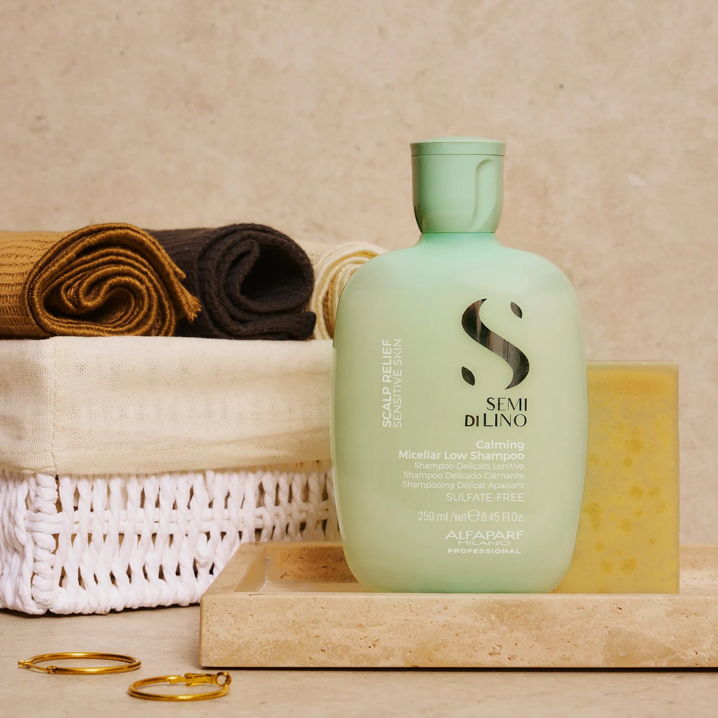Alfaparf Milano Semi Di Lino Scalp Relief Calming Micellar Low Shampoo For Sensitive Skin 250ML