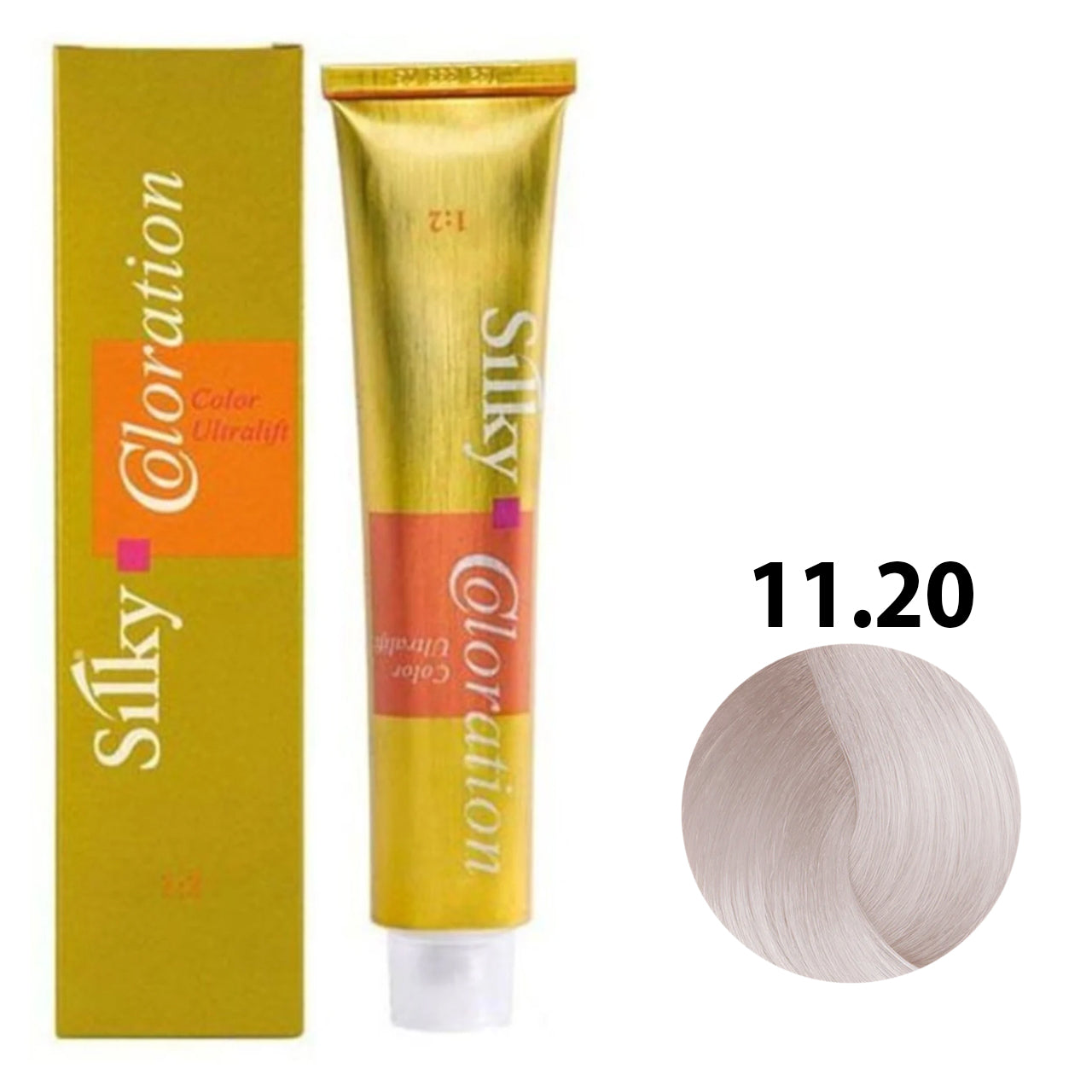 SILKY COLOUR 11.20 - ULTRALIGHT INTENSE IRISE BLONDE Hair Dye 100ml bottle front view
