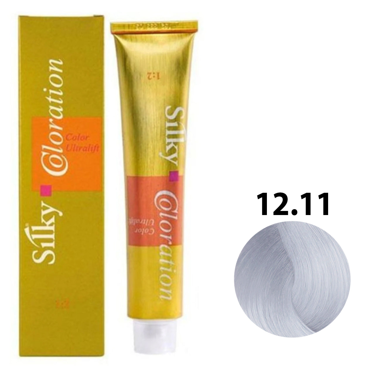 SILKY COLOUR 12.11 - INTENSE ASH ULTRA LIFT Hair Dye 100ml bottle front view