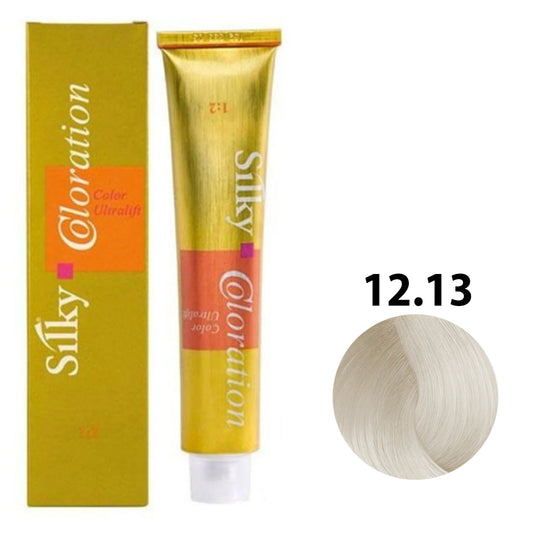 SILKY COLOUR 12.13 - LIGHT BEIGE ULTRA LIFT Hair Dye 100ml bottle front view