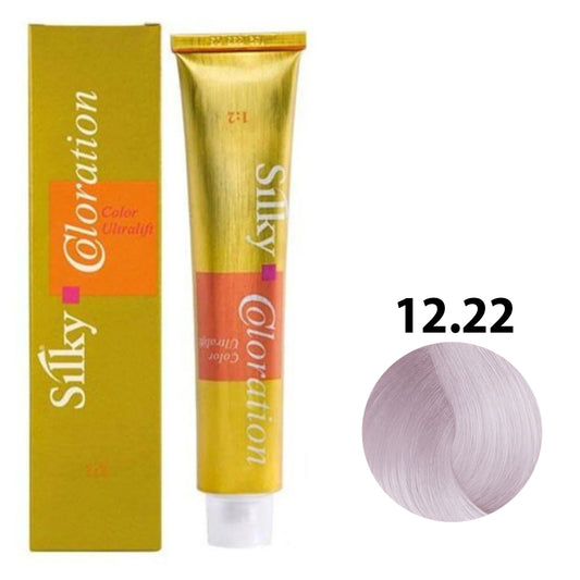 SILKY COLOUR 12.22 - ANTI-YELLOW ULTRA LIFT Hair Dye 100ml bottle front view