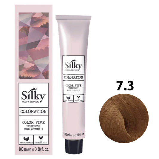 SILKY COLOUR 7.3 - GOLDEN BLONDE 100ML bottle front view