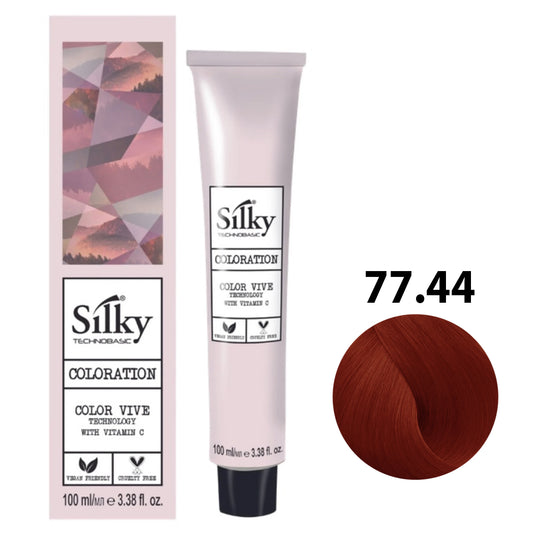 SILKY COLOUR 77.44 - INTENSE COPPER BLONDE 100ML bottle front view