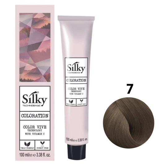 SILKY COLOUR 7 - BLONDE 100ML bottle front view