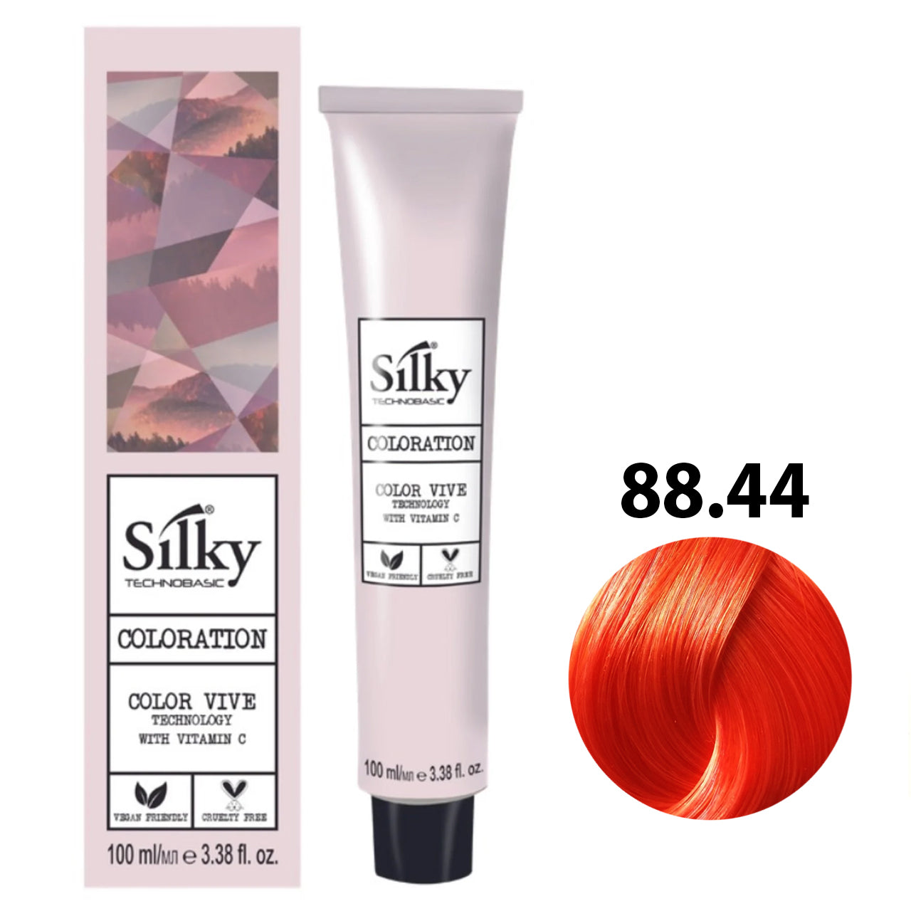 SILKY COLOUR 88.44 - INTENSE LIGHT COPPER BLONDE 100ML | Fiery Copper ...