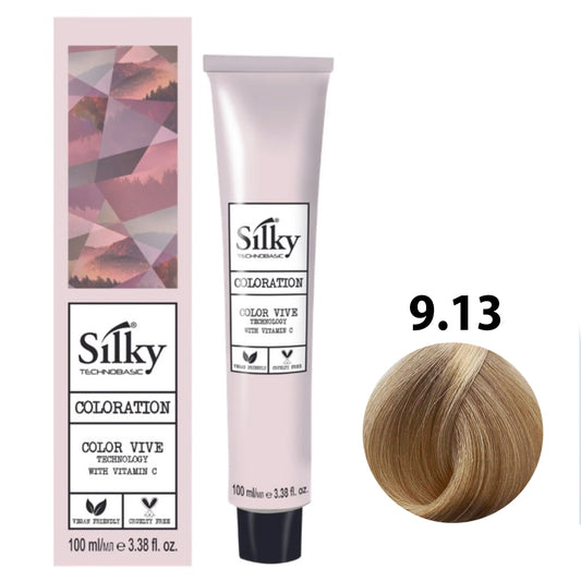 SILKY COLOUR 9.13 - VERY LIGHT IRISE BLONDE 100ML bottle front view