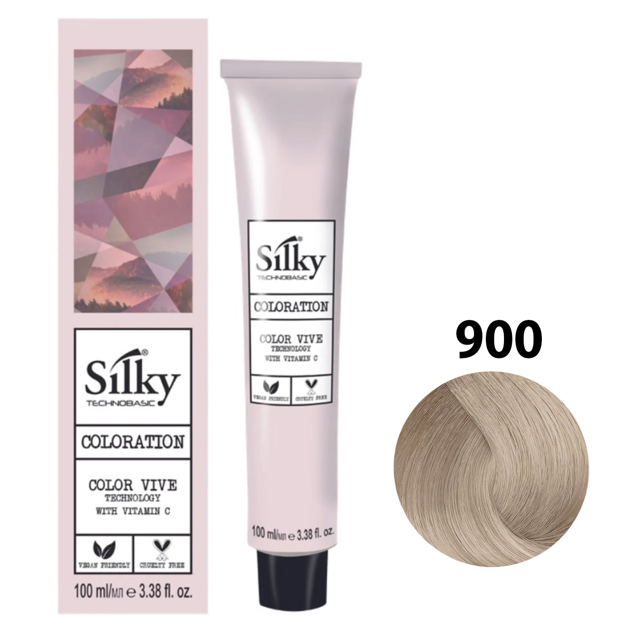 SILKY COLOUR 900 - ULTRA LIGHT BLONDE 100ML bottle front view
