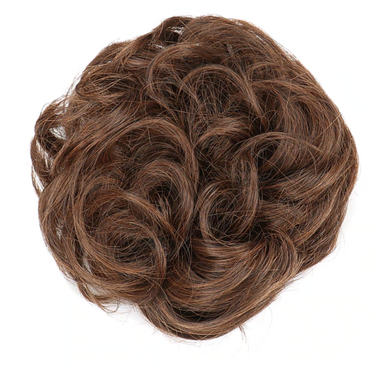 Messy Hair Bun Brown