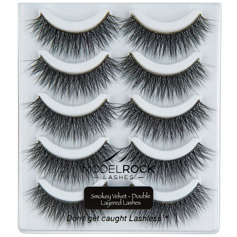 Model Rock Lashes Multi Pack - Smokey Velvet Double Layered (5 Pair Lash Pack)