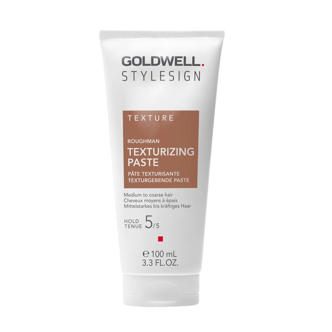 Goldwell StyleSign Roughman Texturizing Paste 100ML matte black container with orange accents against white background