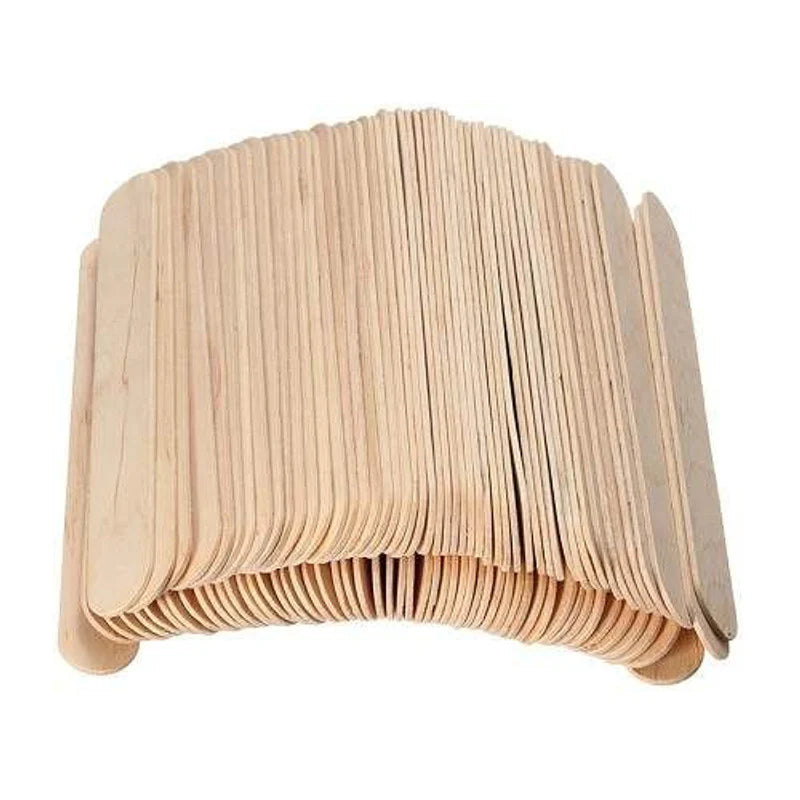 Tongue Depressor Waxing Sticks 100Pk