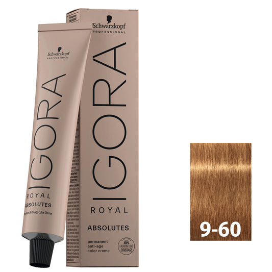 Very light blonde chocolate hair after using SCHWARZKOPF IGORA ROYAL ABSOLUTES 9-60