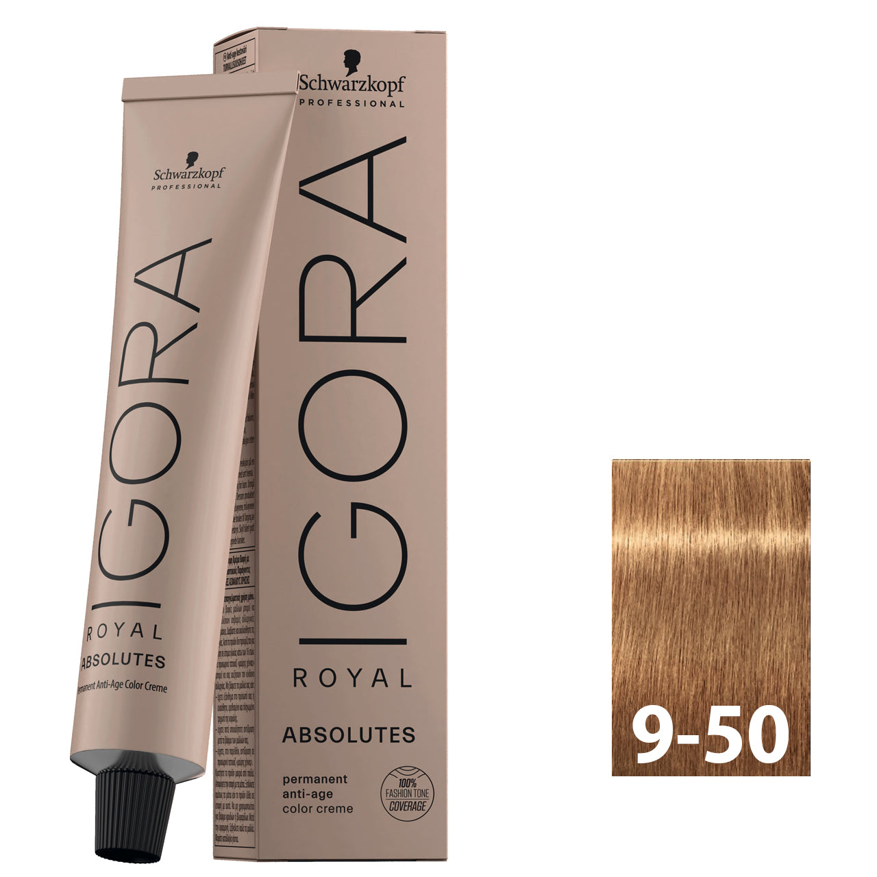 Very light blonde natural extra hair after using SCHWARZKOPF IGORA ROYAL ABSOLUTES 9-50