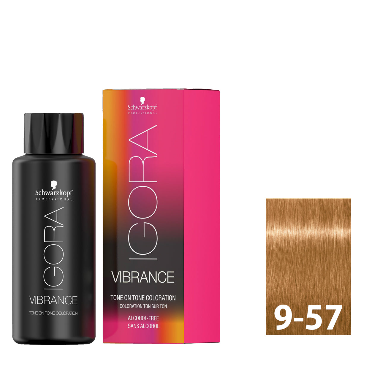 Very light mahogany blonde hair after using SCHWARZKOPF IGORA VIBRANCE 9-57