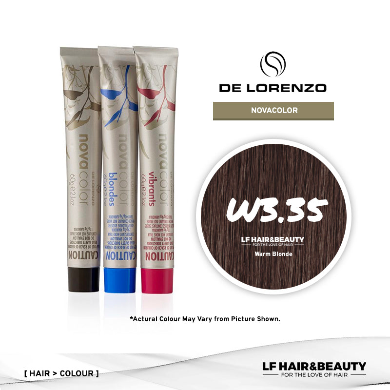 De Lorenzo NovaColor Permanent Colour W3.35 - Warm Blonde 60g