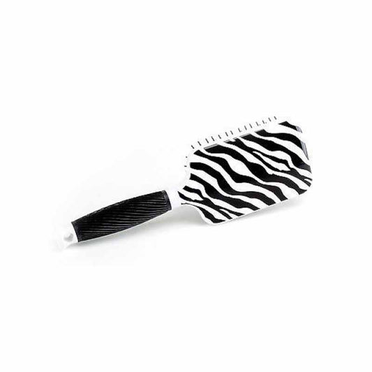 Hair Brush Black & White Zebra Design