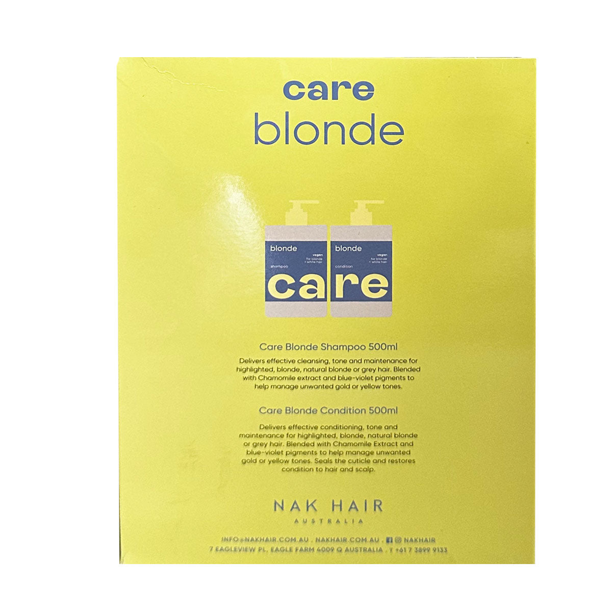 Nak Care Blonde Shampoo & Conditioner Duo 500ML X2