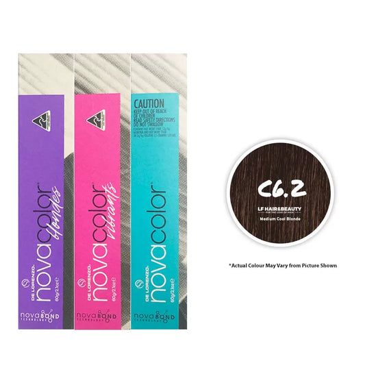 De Lorenzo NovaColor Permanent Colour C6.2 - Medium Cool Blonde 60g