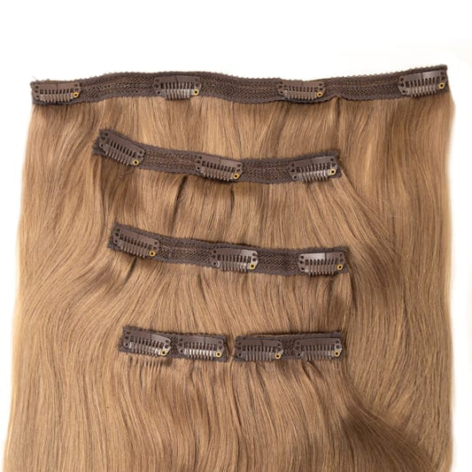 Seamless1 Cinnamon Clip-in Human Hair in 5 piece 21-22 inches / 53.5-56 cm - 110 grams