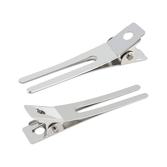 Double Prong Metal Curl Clip 100Pcs