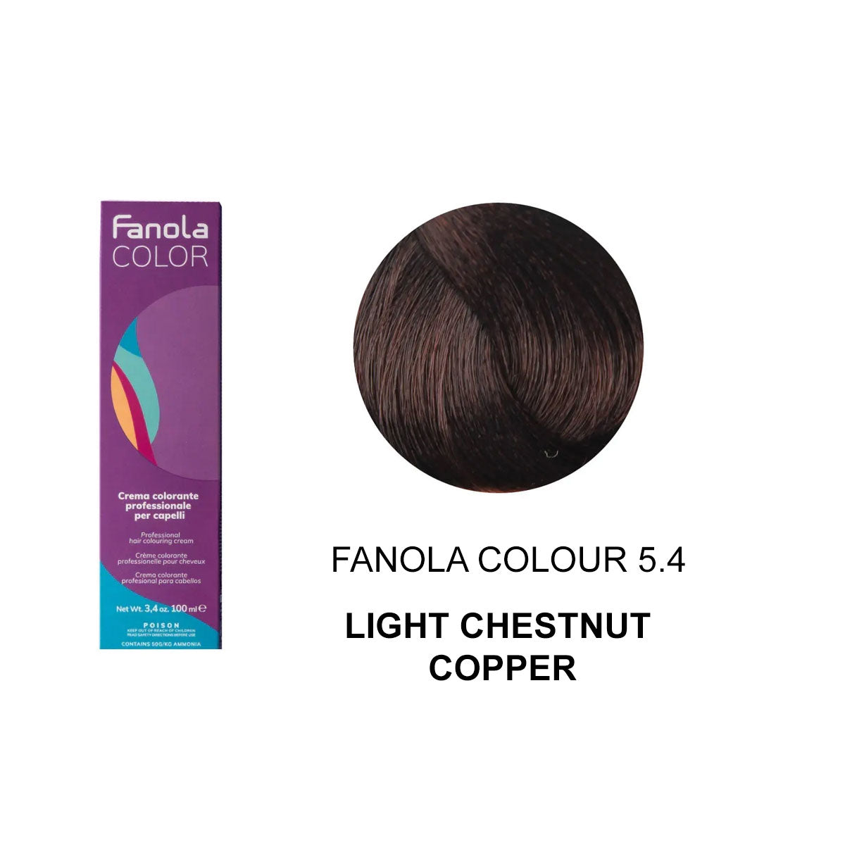 Fanola Colour 5.4 Light Chestnut Copper