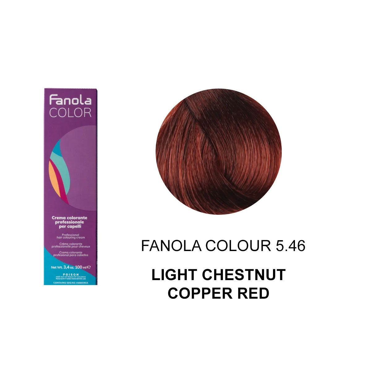 Fanola Colour 5.46 Light Chestnut Copper Red