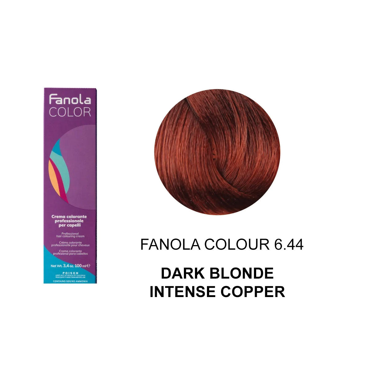 Fanola Colour 6.44 Dark Blonde Intense Copper