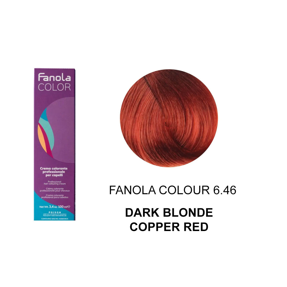 Fanola Colour 6.46 Dark Blonde Copper Red