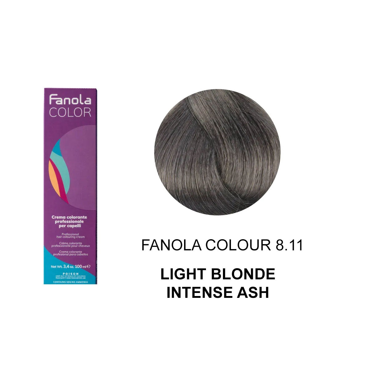Fanola Colour 8.11 Light Blonde Intense Ash 100ML