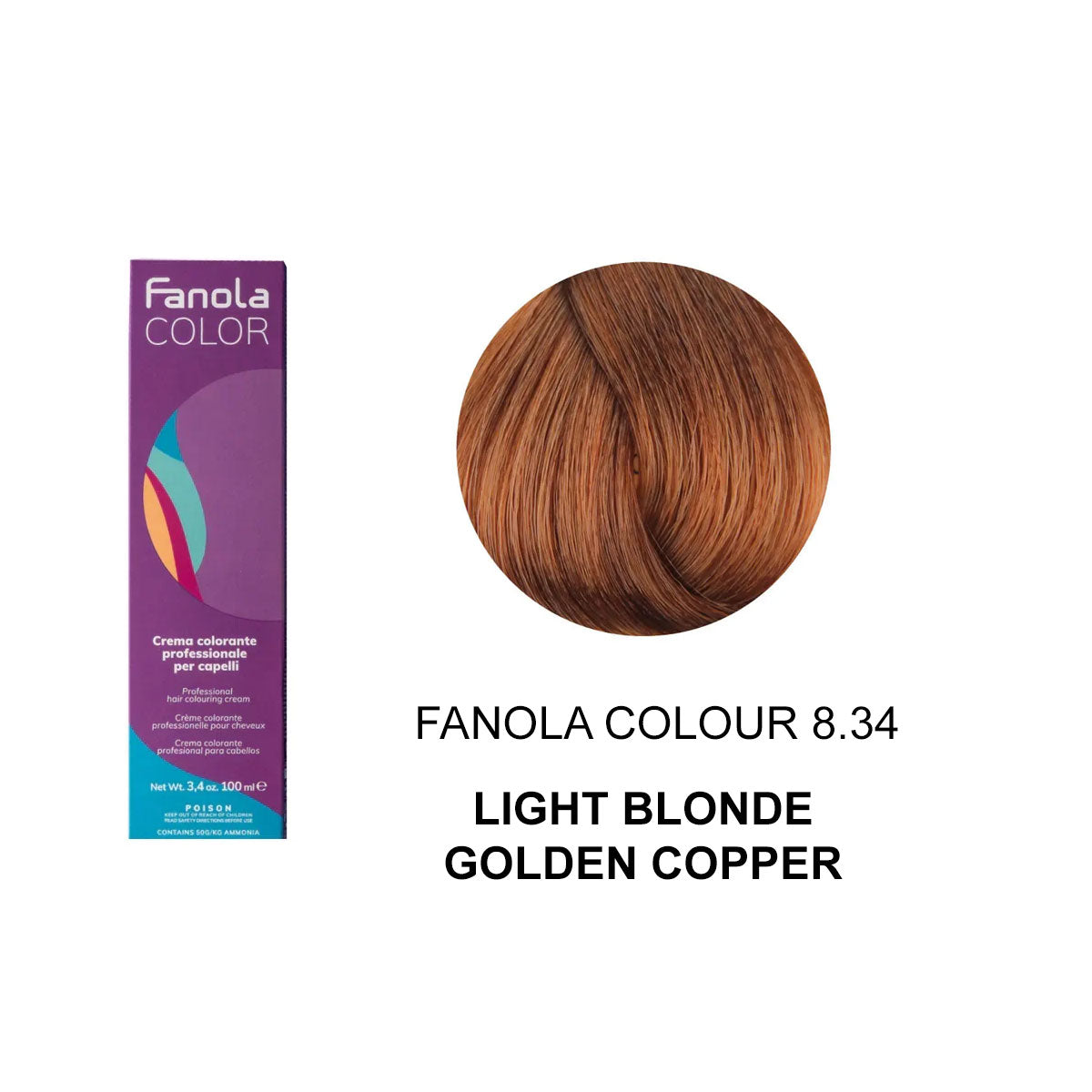 Fanola Colour 8.34 Light Copper Golden Blonde