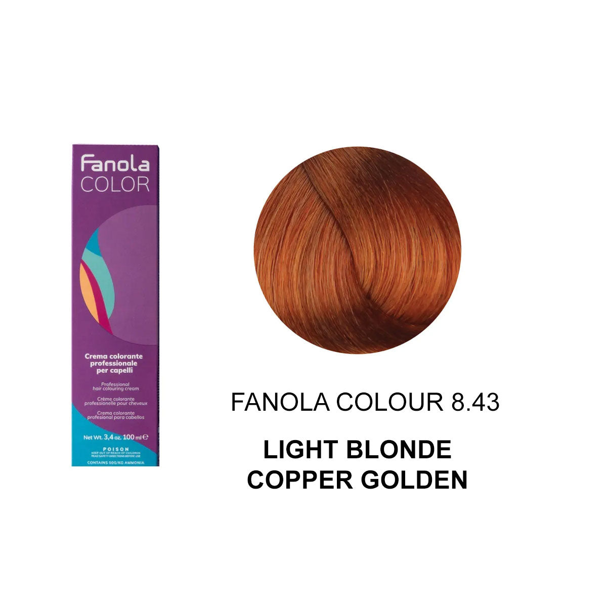 Fanola Colour 8.43 Light Blonde Copper Golden