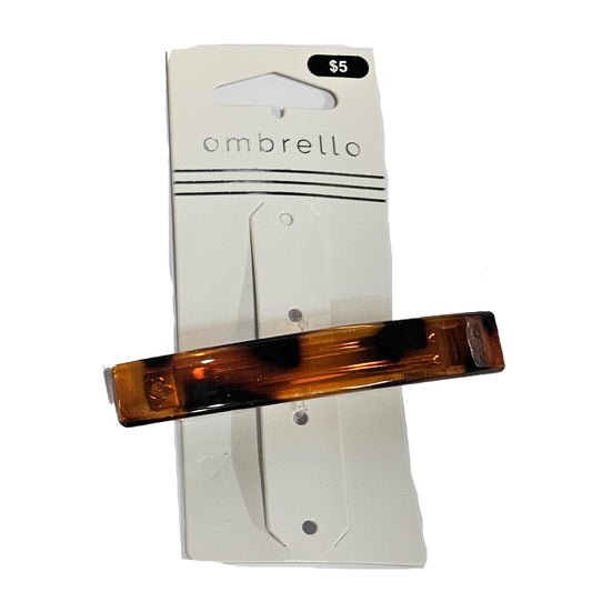 Ombrello French Design Tortoise Shell Rectangle Hair Clip