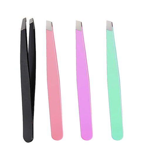 TWEEZERS SLANTED ASSORTED COLOURS