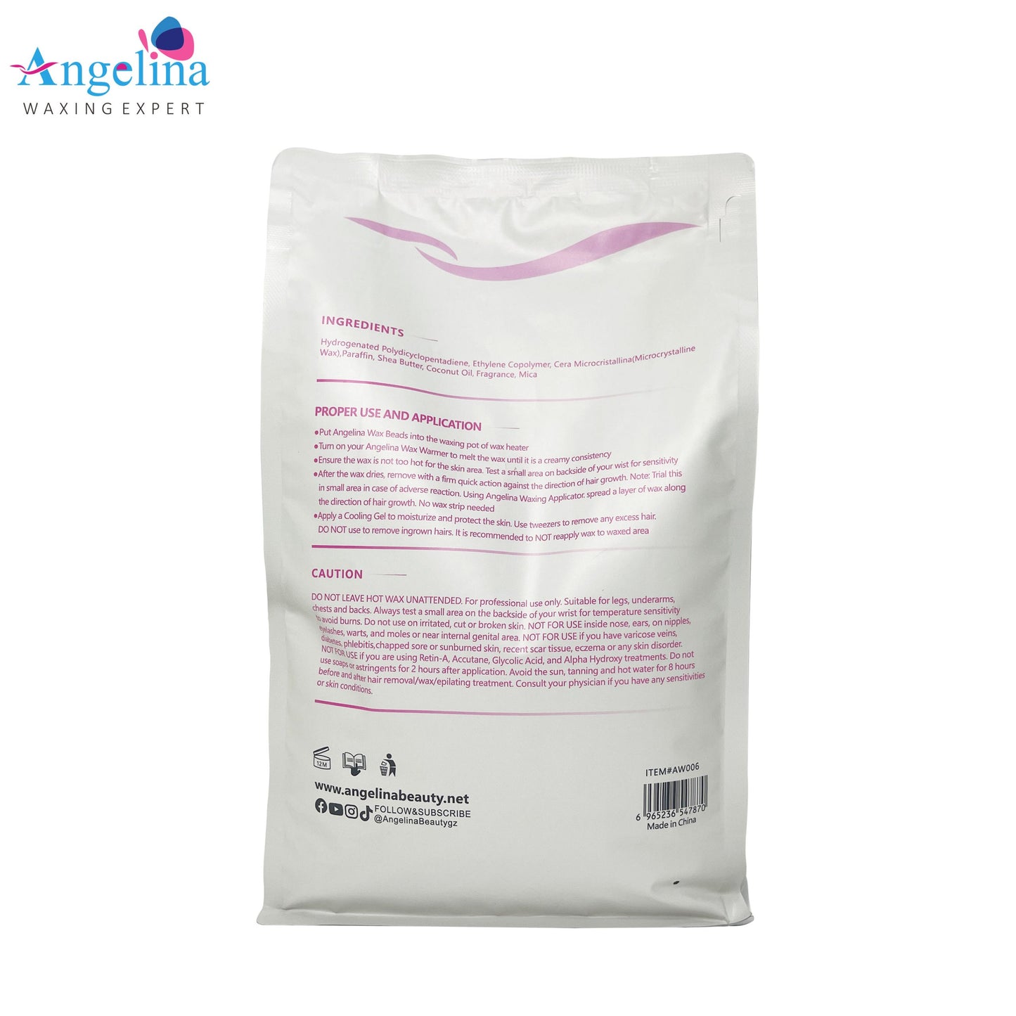 Angelina Synthetic Film Hard Beads Wax Pearl 1000G