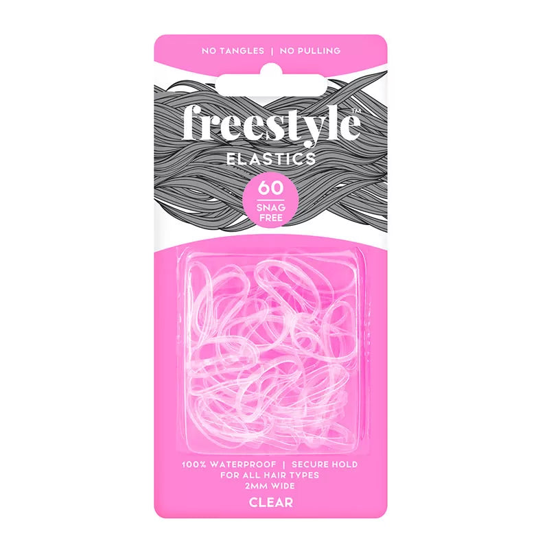 FREESTYLE Snag Free Elastics Clear 2mm- 60pcs