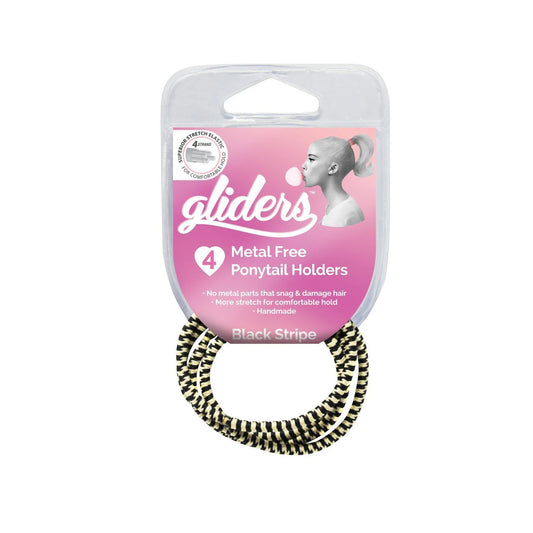 Gliders 4 Metal Free Ponytail Holders