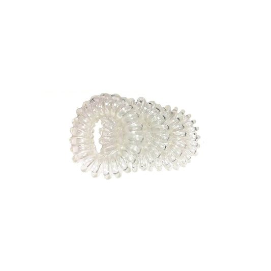 Ombrello Spiral Clear Hairband Elastic Clear Tie Bobble Stretchy Coil