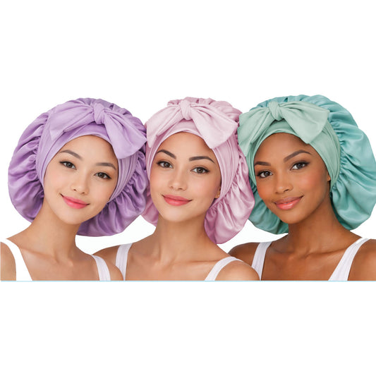 Bathflex Luxury Satin Bonnet Double Layerd Turquoise