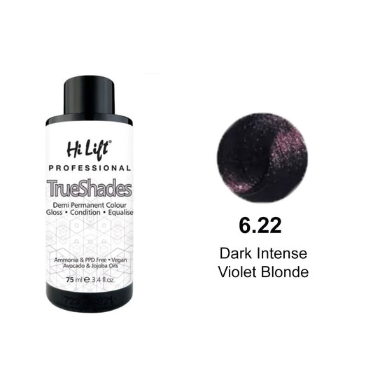 Hi Lift True Shades Demi Permanent Colour 6.22 Dark Intense Violet Blonde 75ml