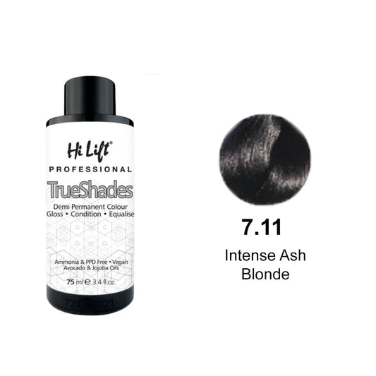 Hi Lift True Shades Demi Permanent Colour 7.11 Intense Ash Blonde 75ml