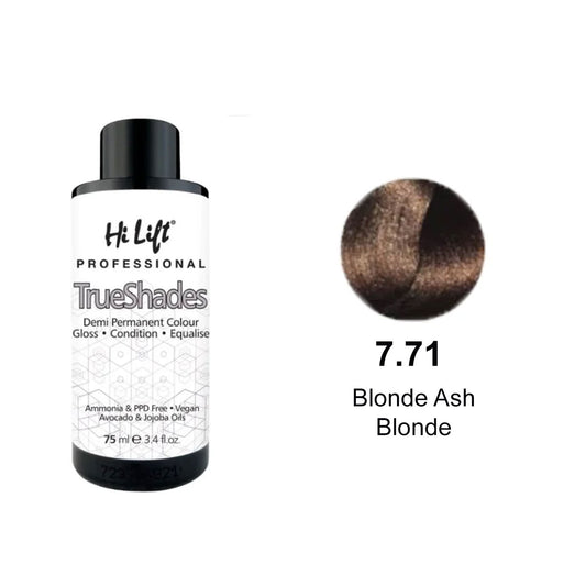 Hi Lift True Shades Demi Permanent Colour 7.71 Brown Ash  Blonde 75ml