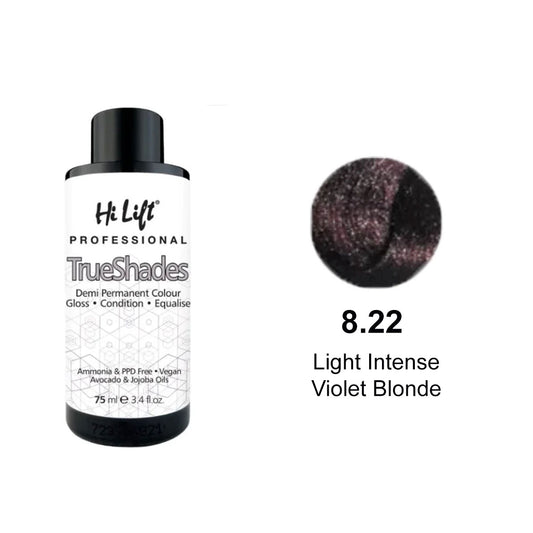 Hi Lift True Shades Demi Permanent Colour 8.22 Light Intense Violet Blonde 75ml