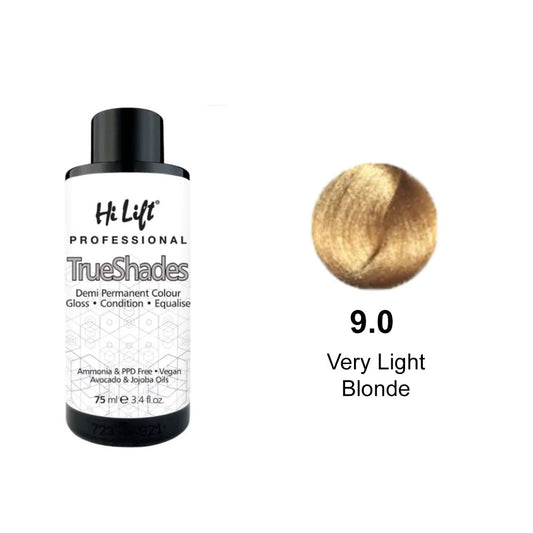 Hi Lift True Shades Demi Permanent Colour 9.0 Very Light Blonde 75ml