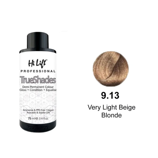 Hi Lift True Shades Demi Permanent Colour 9.13 Very Light Beige Blonde 75ml