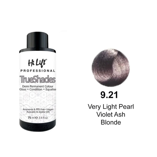 Hi Lift True Shades Demi Permanent Colour 9.21 Very Light Pearl Violet Ash Blonde 75ml