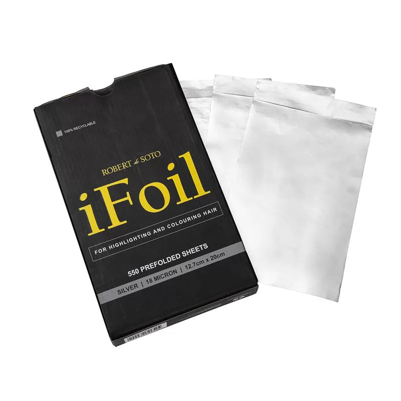 Robert de Soto Silver Aluminium iFoil (Foil) 550 Prefolded Sheets -12.7cm x 20cm